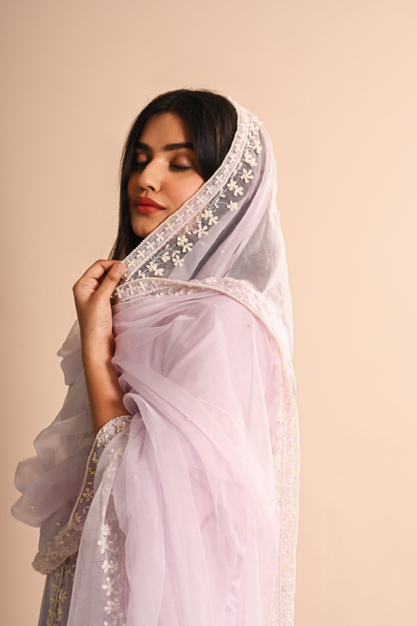 Khwab Lavender Anarakali Set