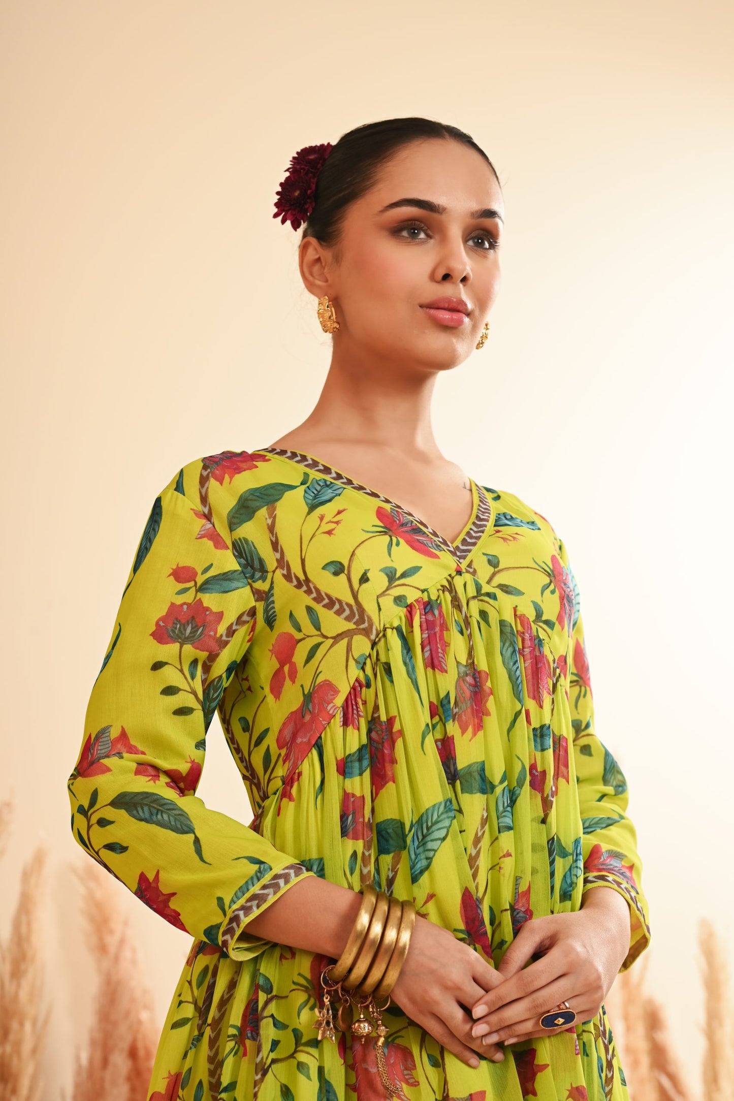 Rangrez Green Sharara Set