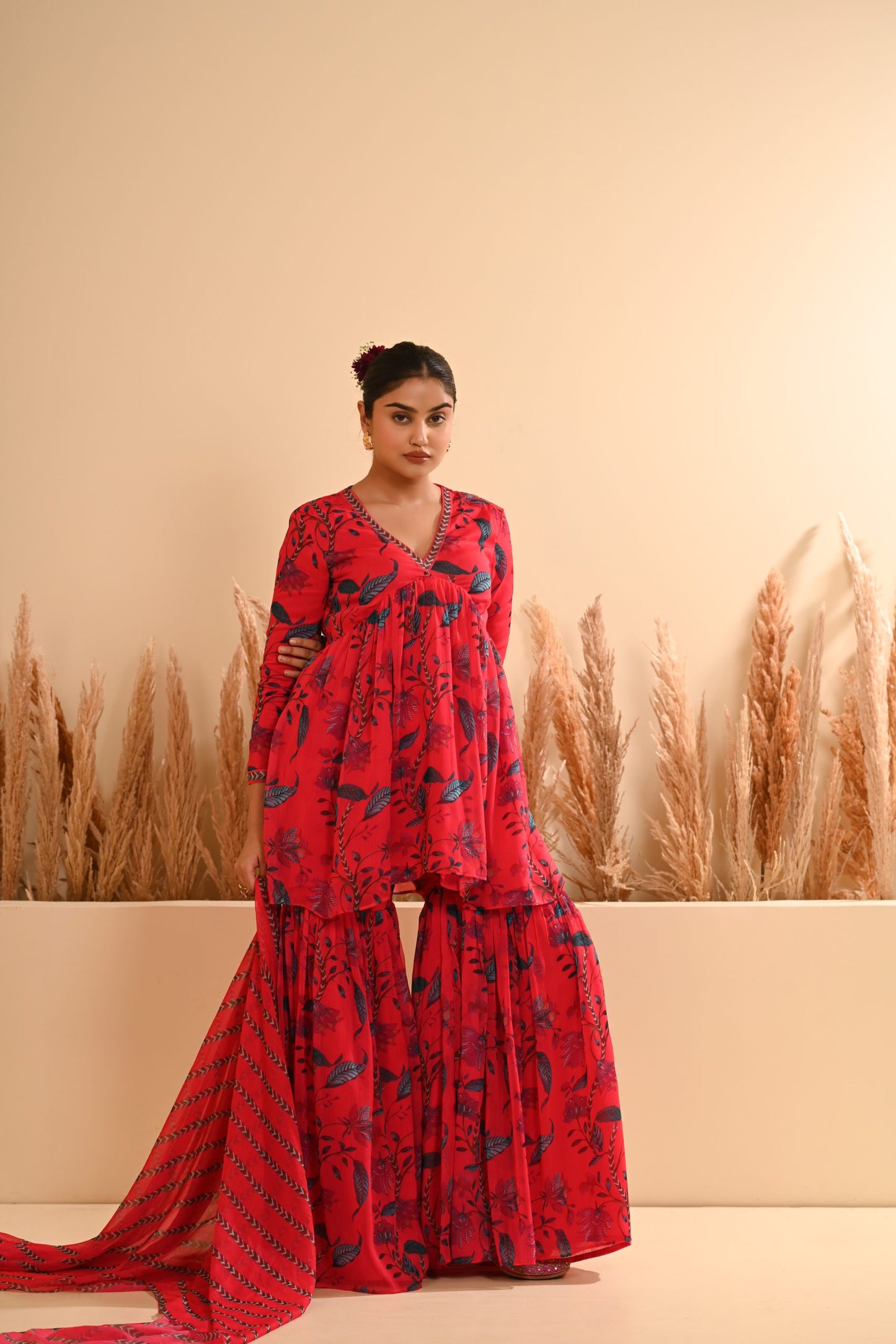 Rangrez Red Sharara Set