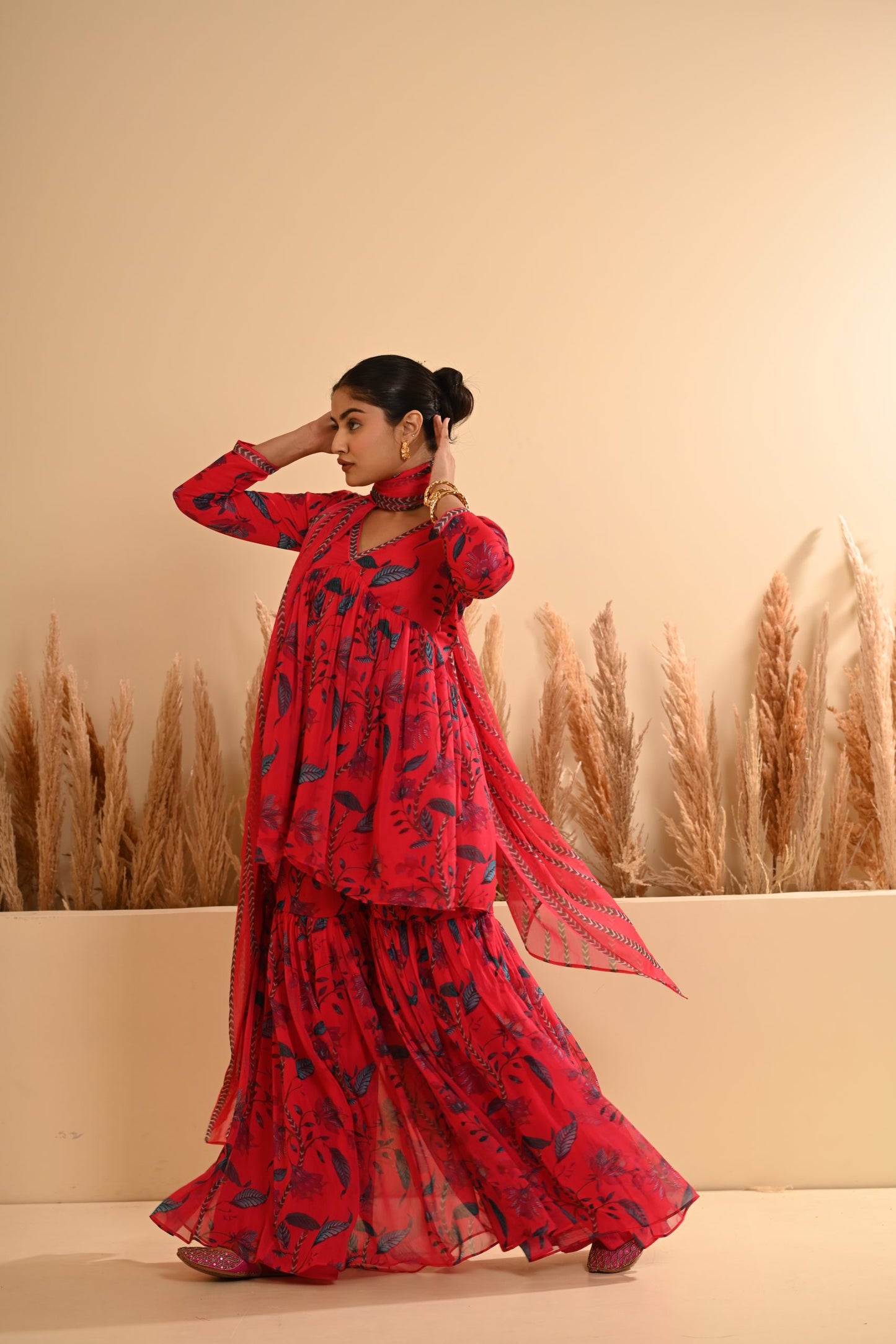 Rangrez Red Sharara Set