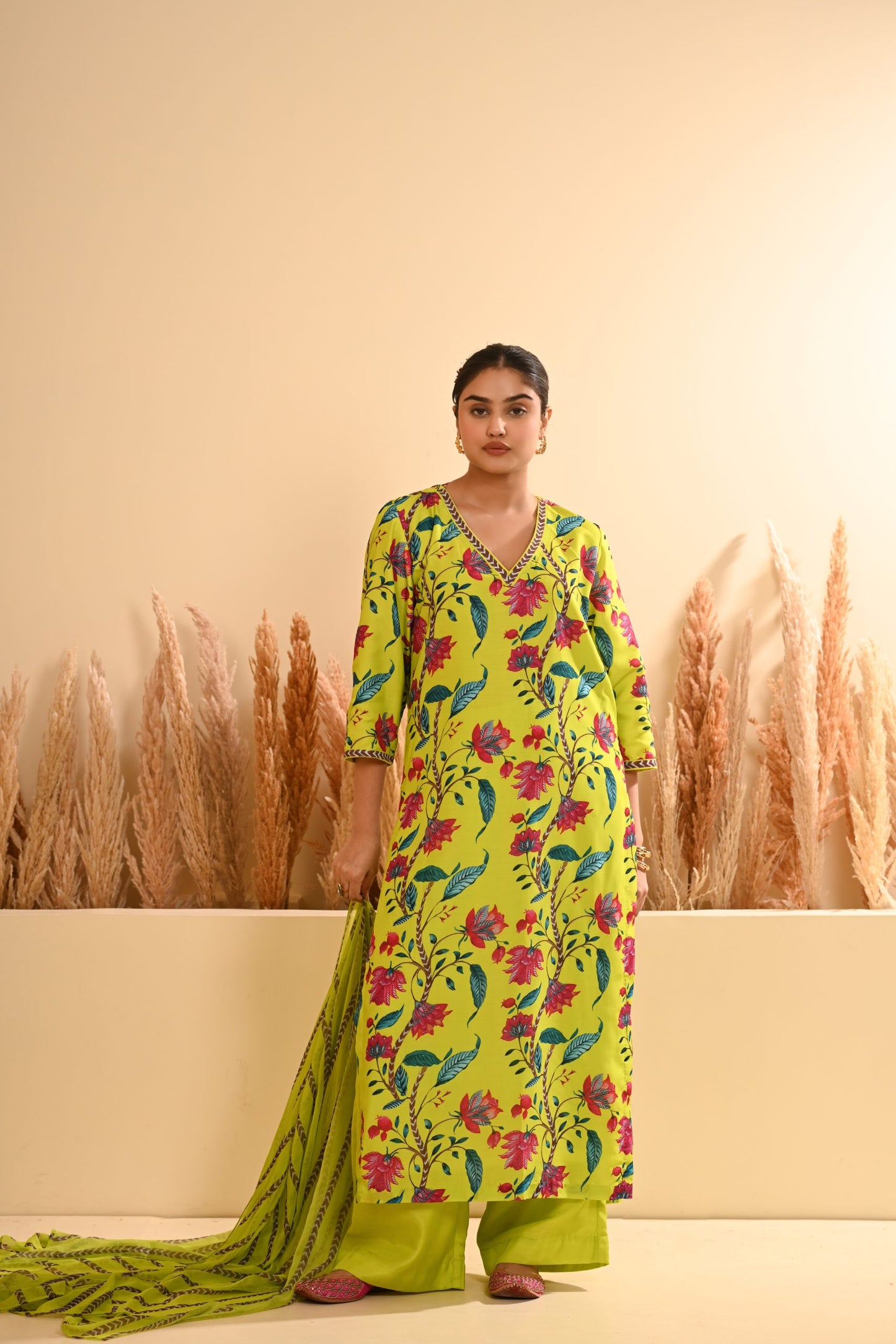 Rangrez Green Kurta Set