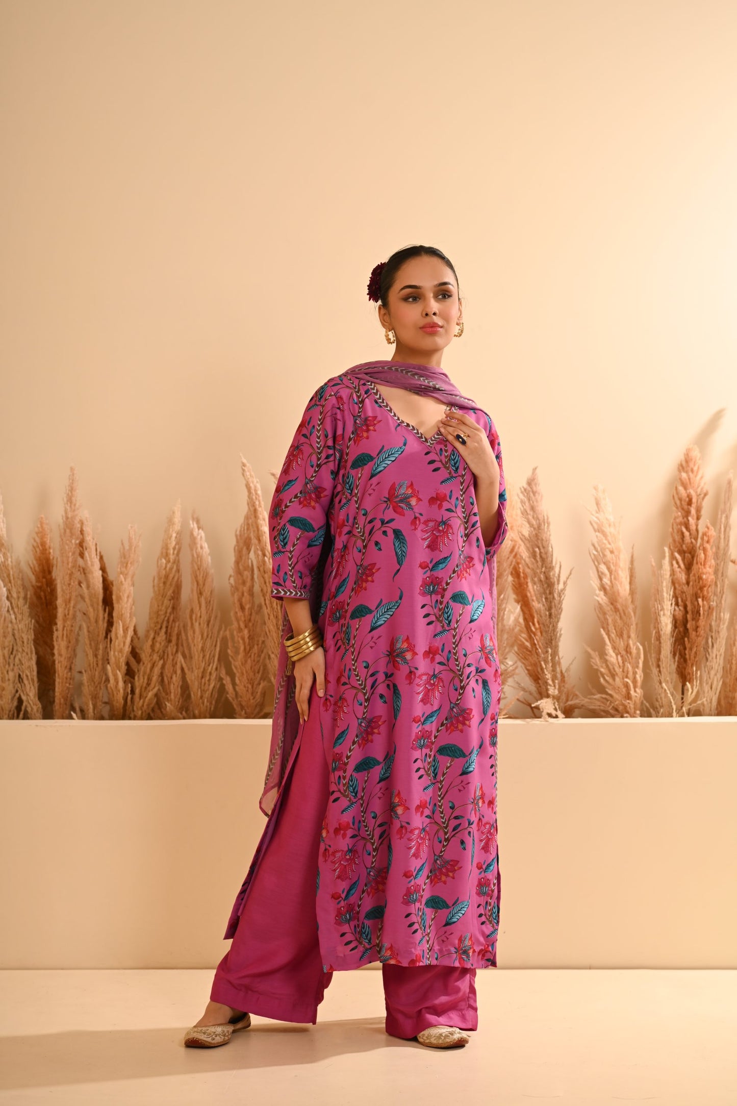 Rangrez Purple Kurta Set