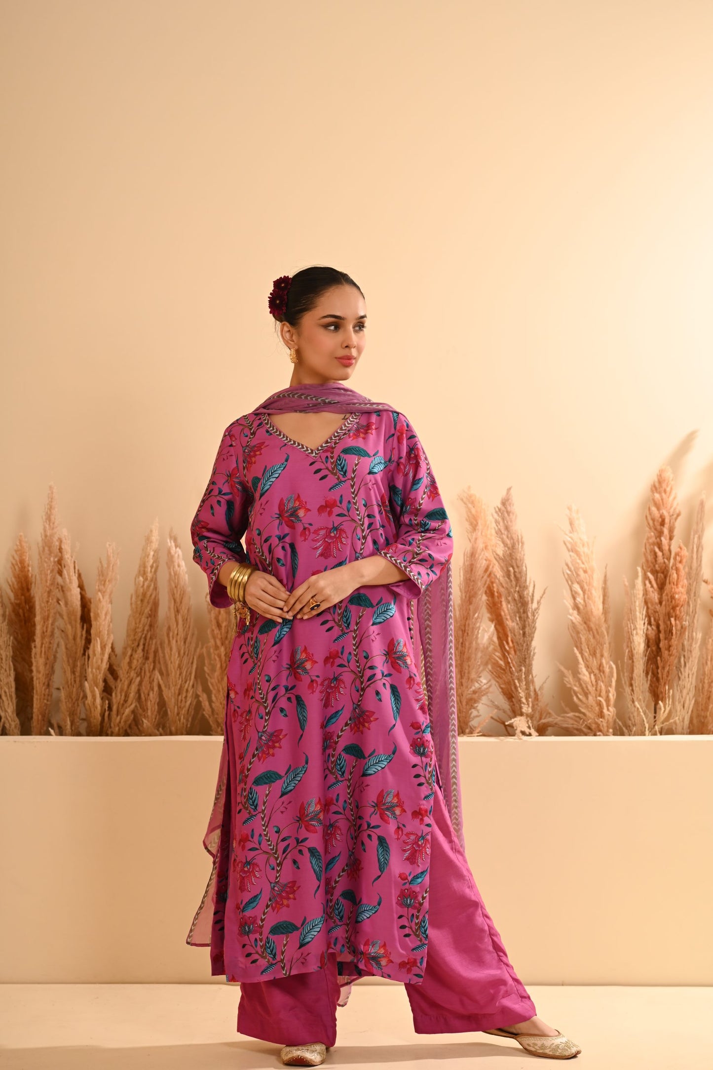 Rangrez Purple Kurta Set