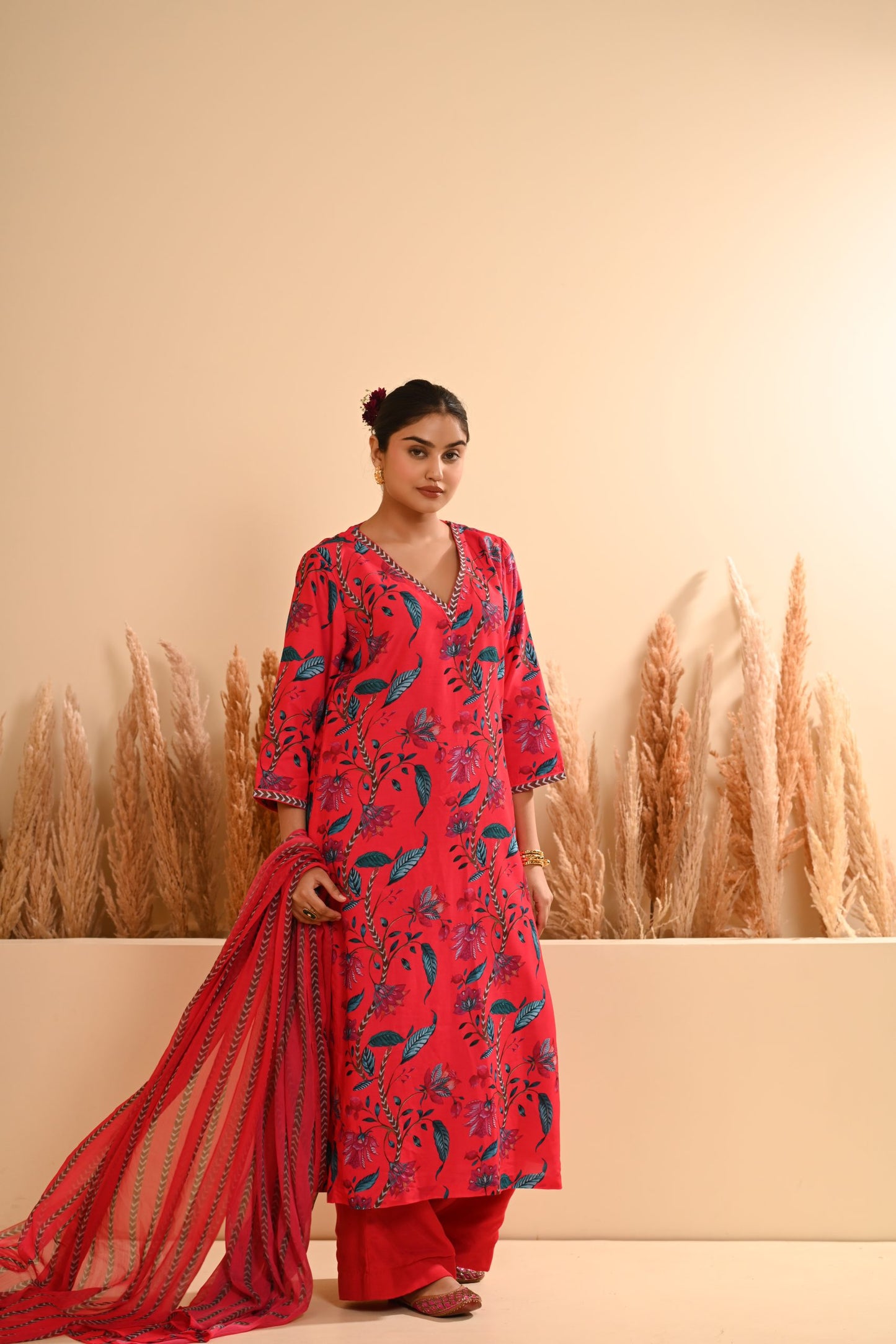 Rangrez Red Kurta Set