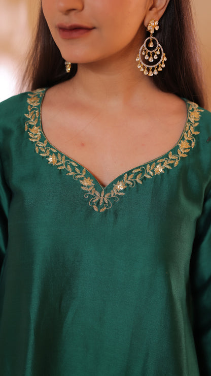 Shagna green choga set