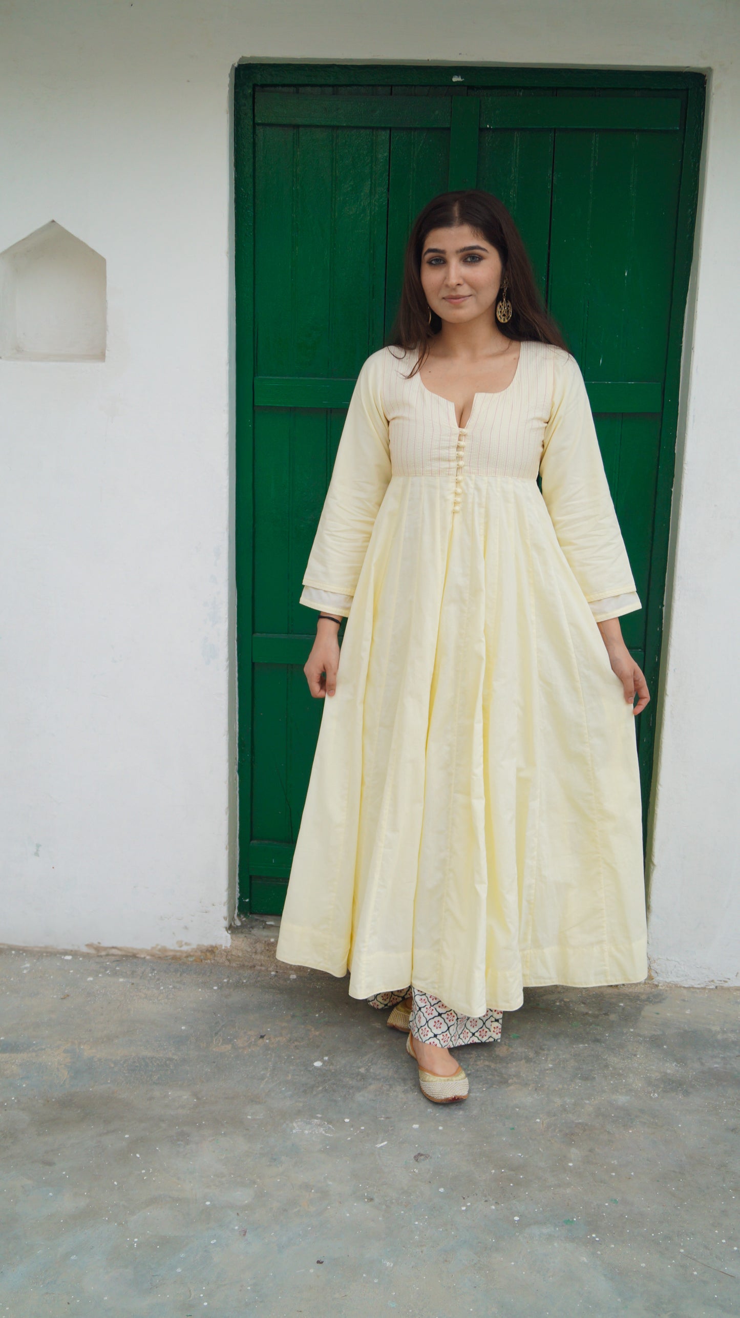 Yellow Noor Anarkali