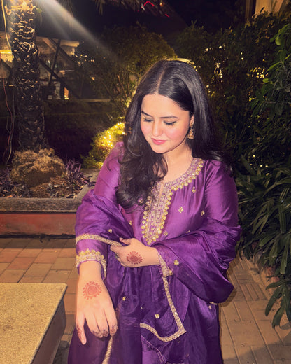 Shagna purple sharara