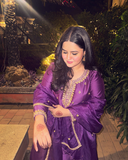 Shagna purple sharara