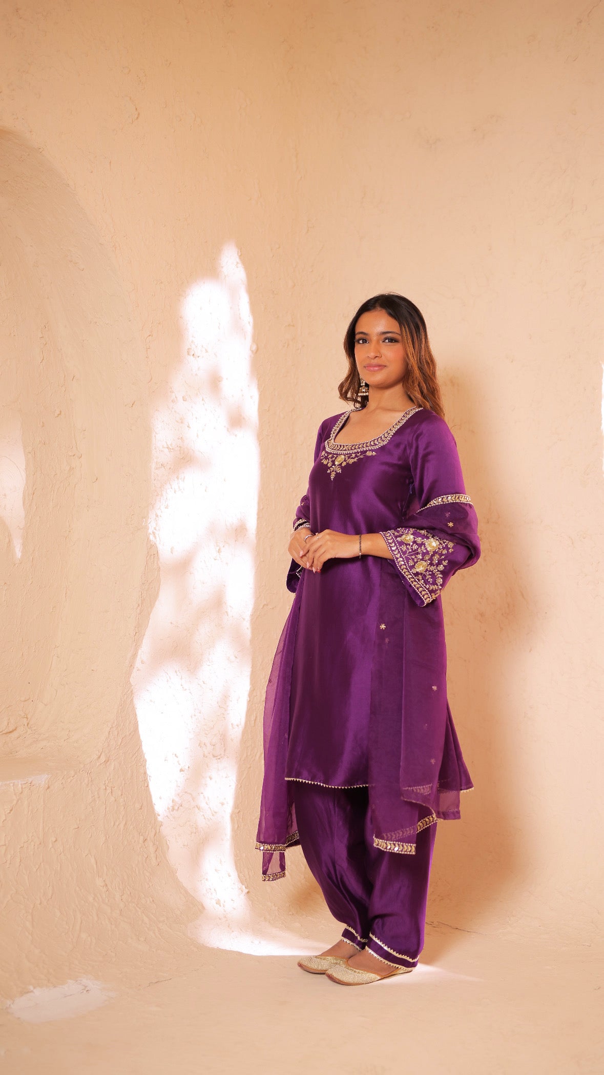 Shagna purple choga set