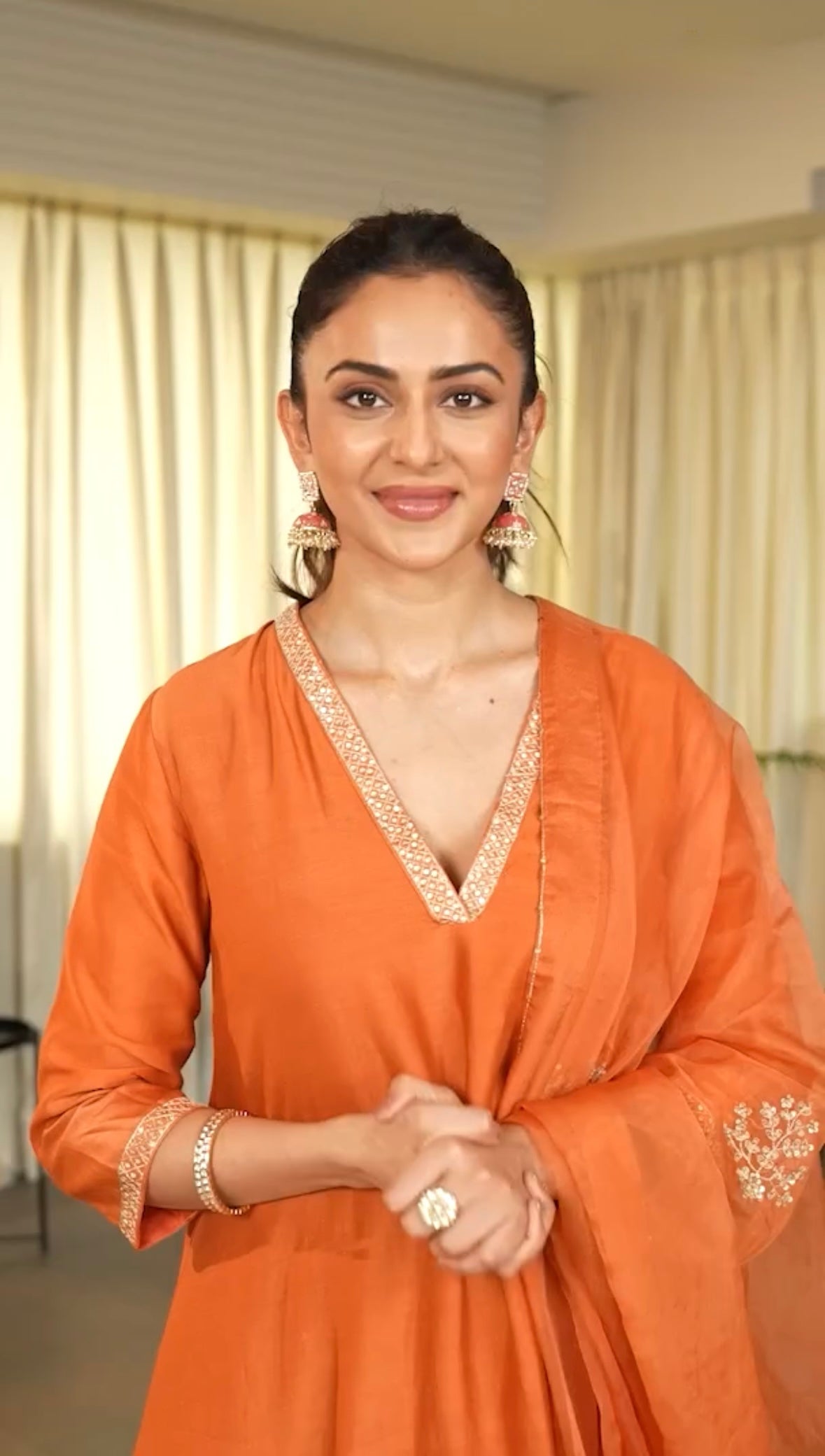 Shagna rust kurta set