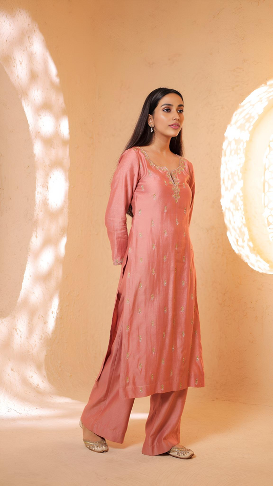 Blush pink kurta set