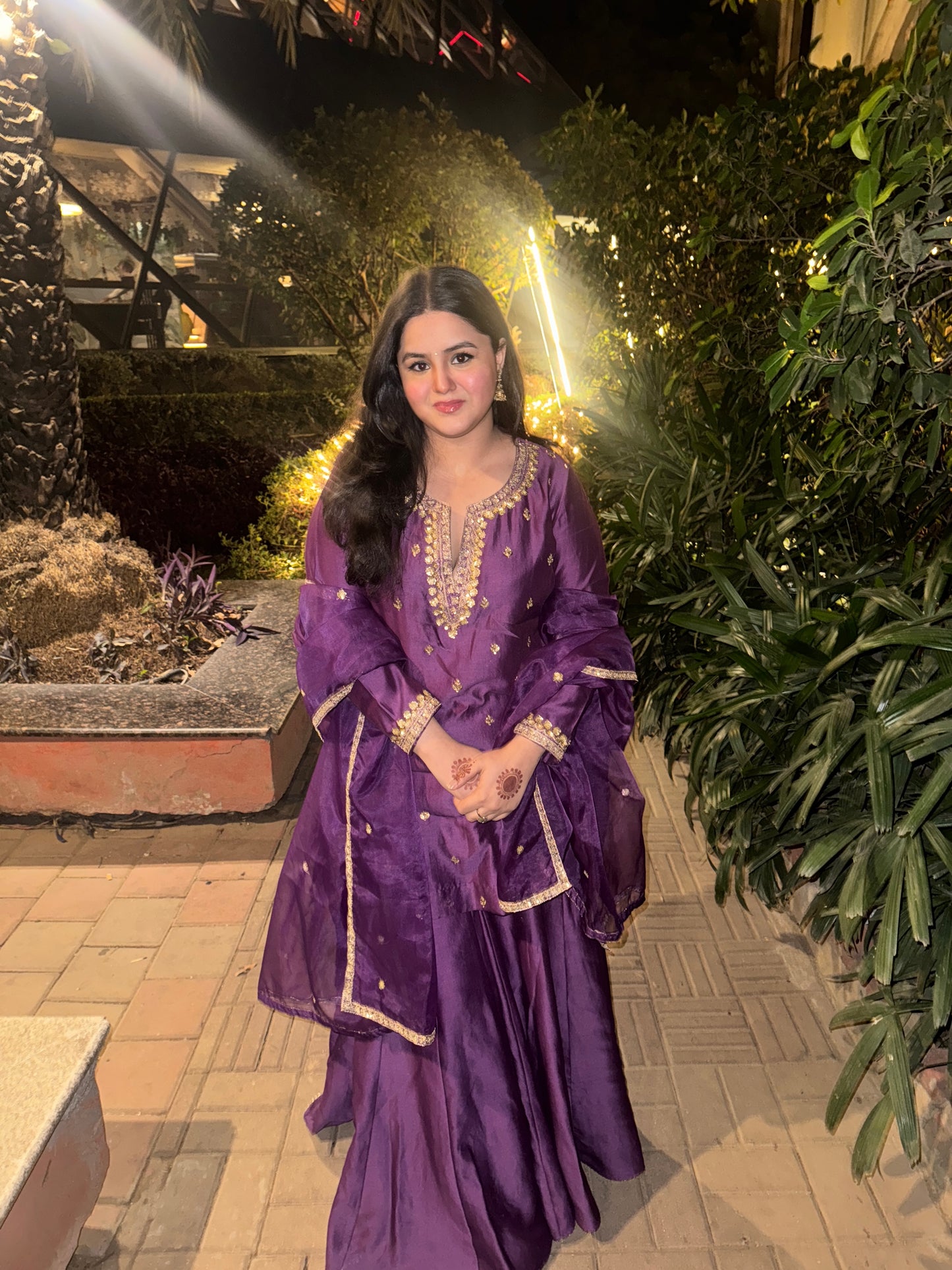 Shagna purple sharara