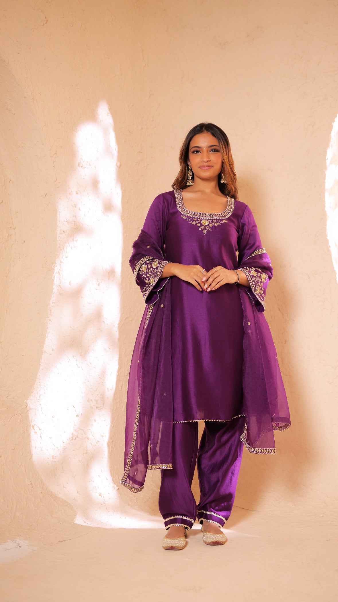 Shagna purple choga set