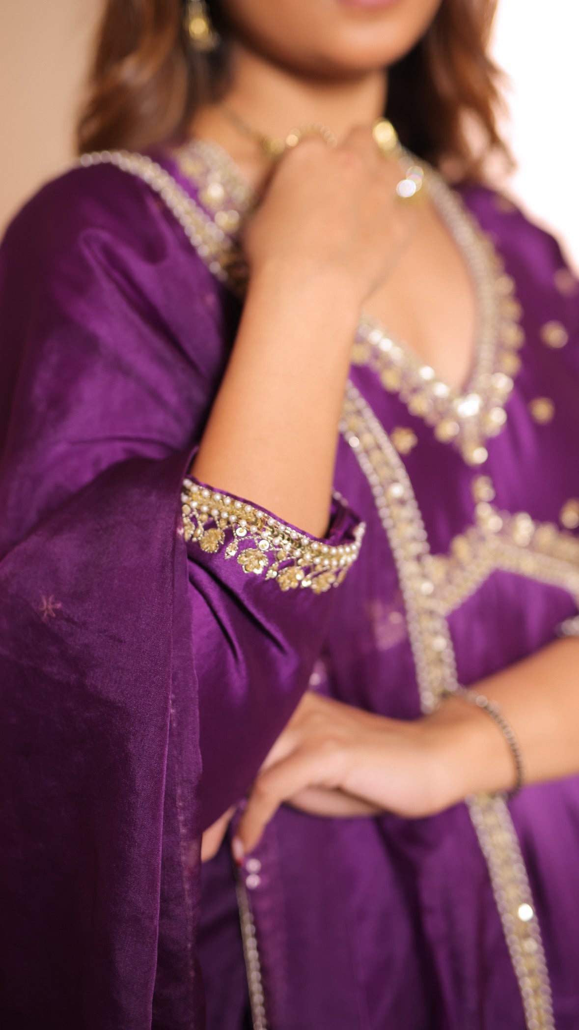 Shagna purple anarkali