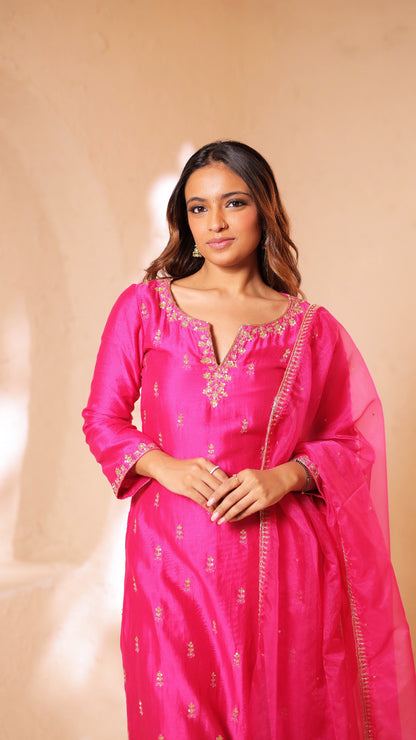 Shagna Rani pink straight suit set