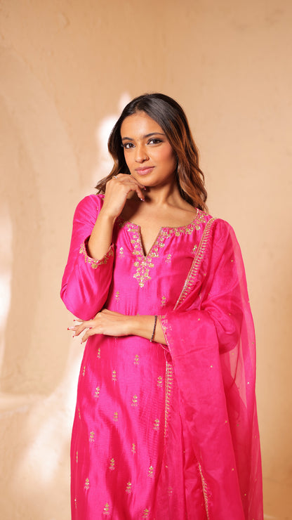 Shagna Rani pink straight suit set