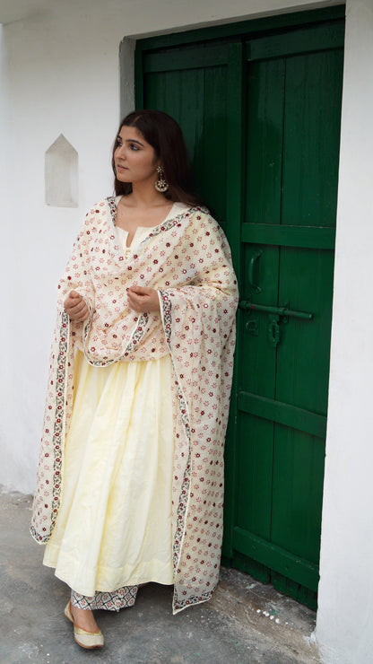 Yellow Noor Anarkali