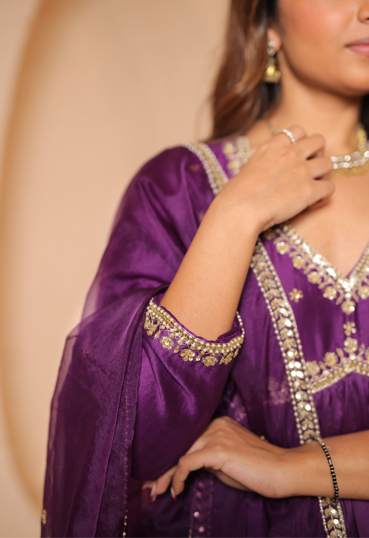 Shagna purple anarkali