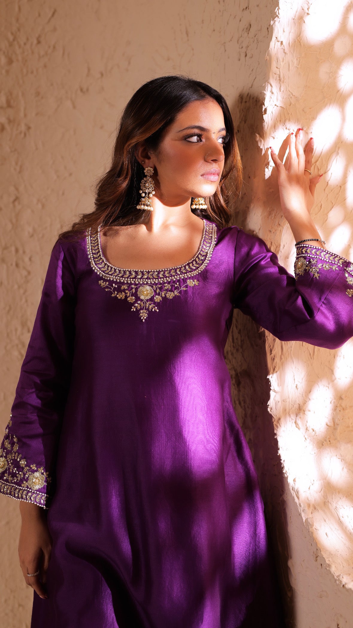 Shagna purple choga set