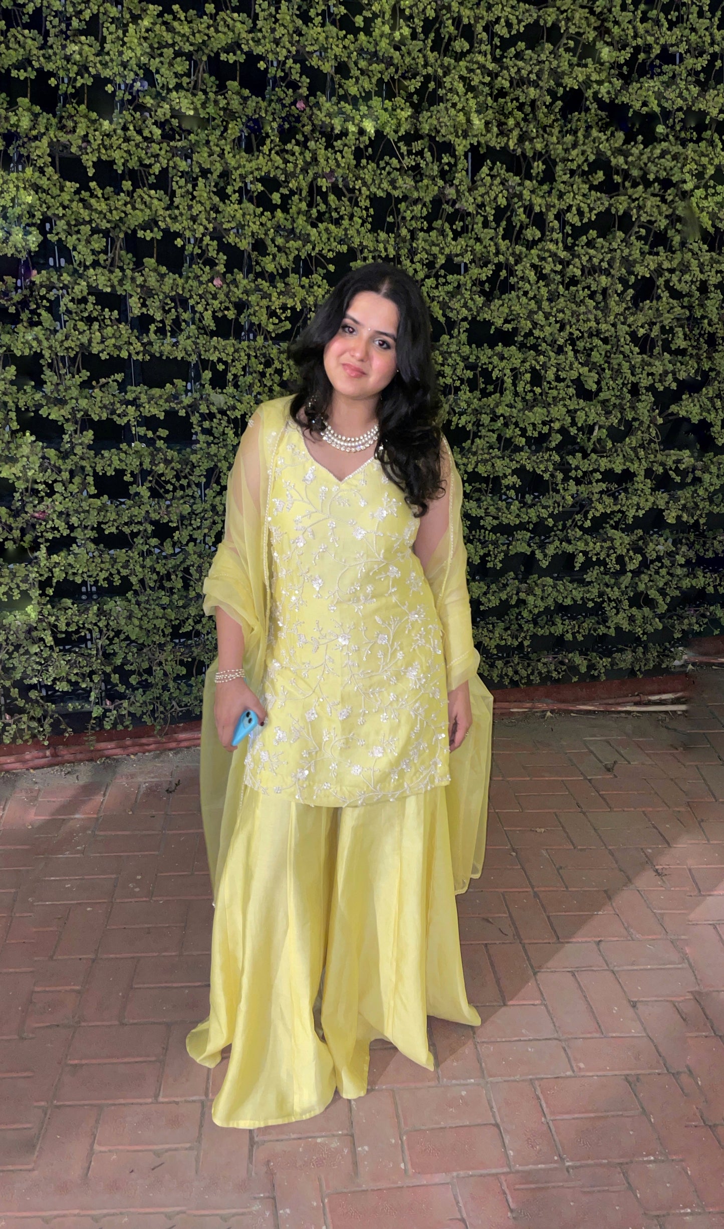 Khwab Yellow Sharara Set
