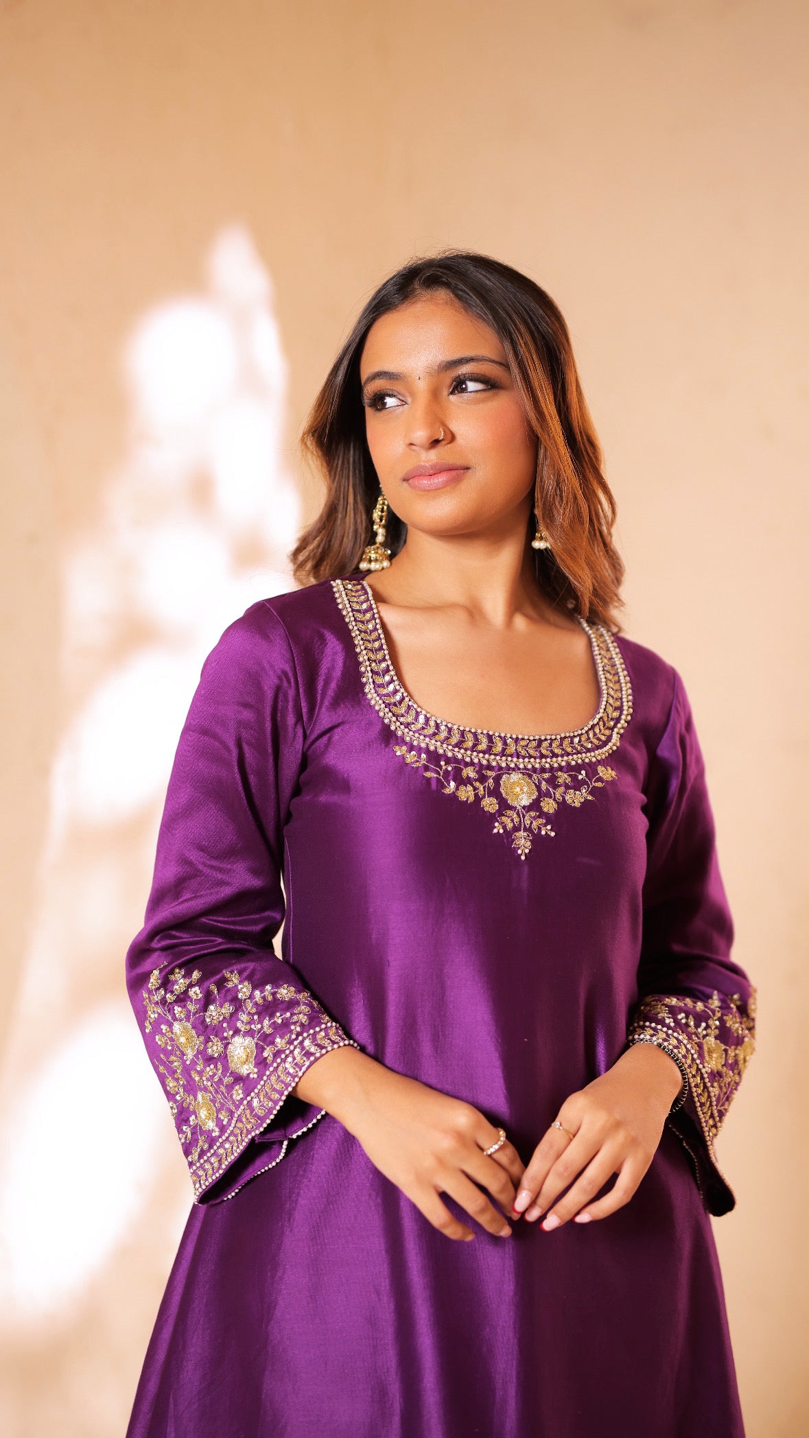 Shagna purple choga set