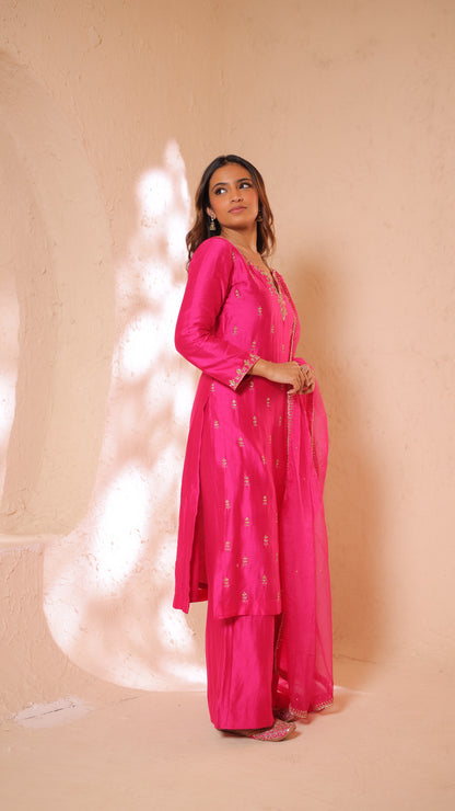 Shagna Rani pink straight suit set