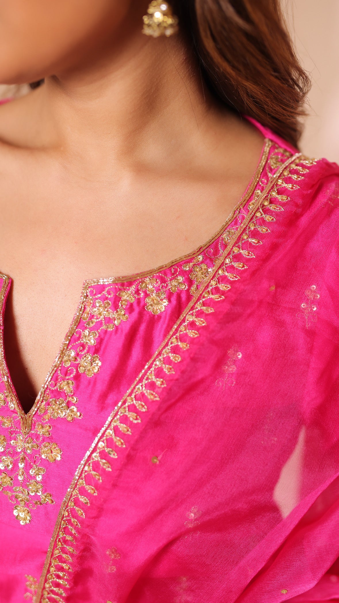 Shagna Rani pink straight suit set