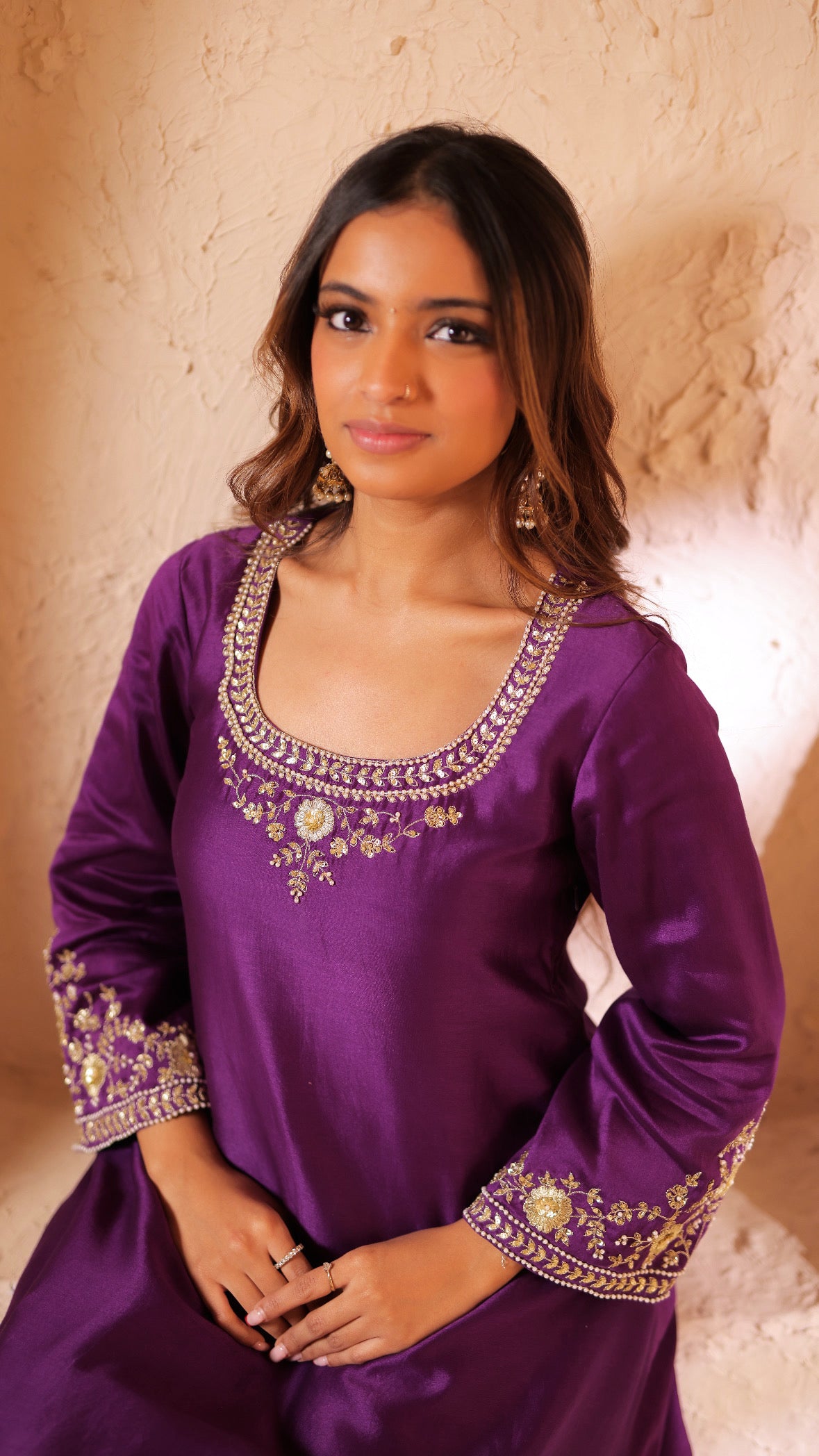 Shagna purple choga set