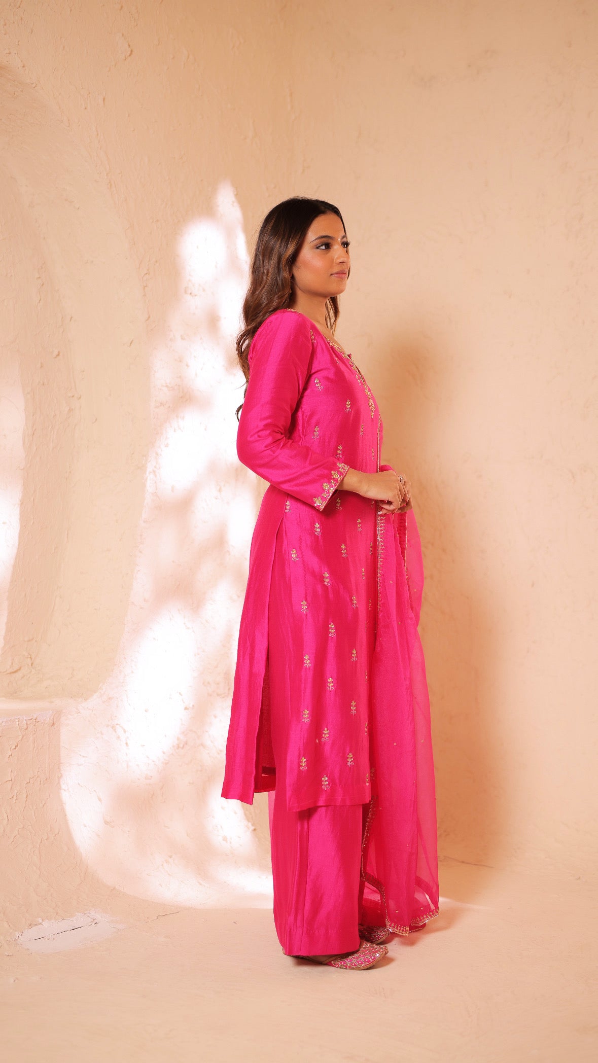 Shagna Rani pink straight suit set