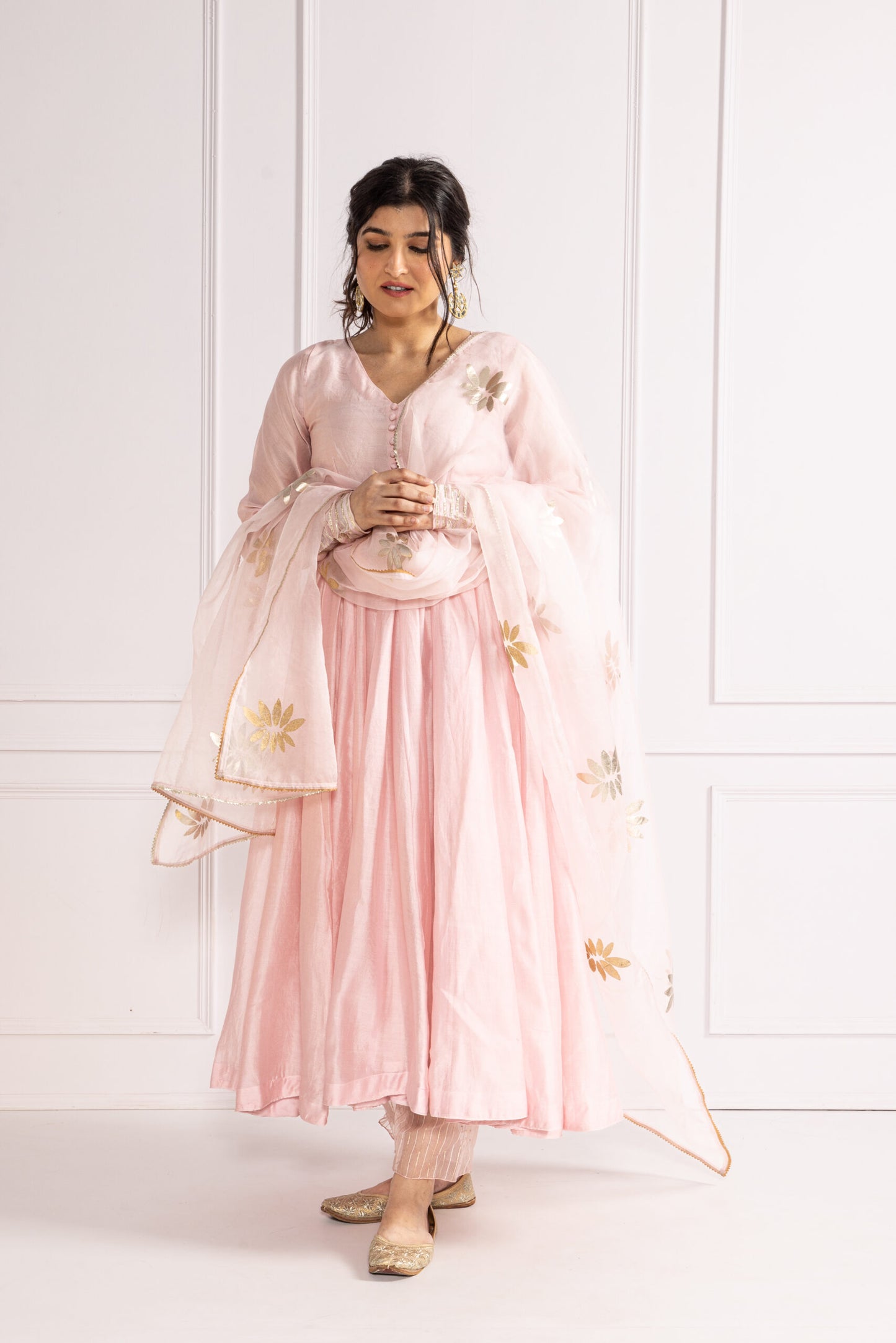 Sunehra Light Pink Anarkali Set