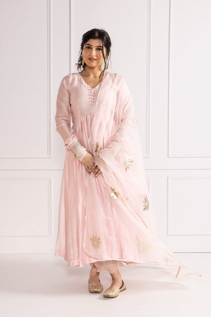 Sunehra Light Pink Anarkali Set