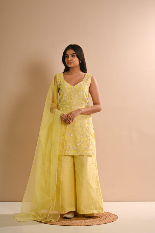 Khwab Yellow Sharara Set