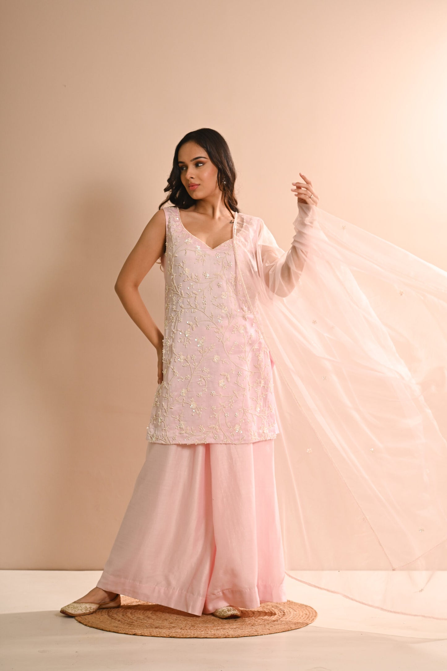 Khwab Baby Pink Sharara Set