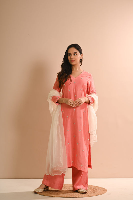 Khwab Coral Kurta Set