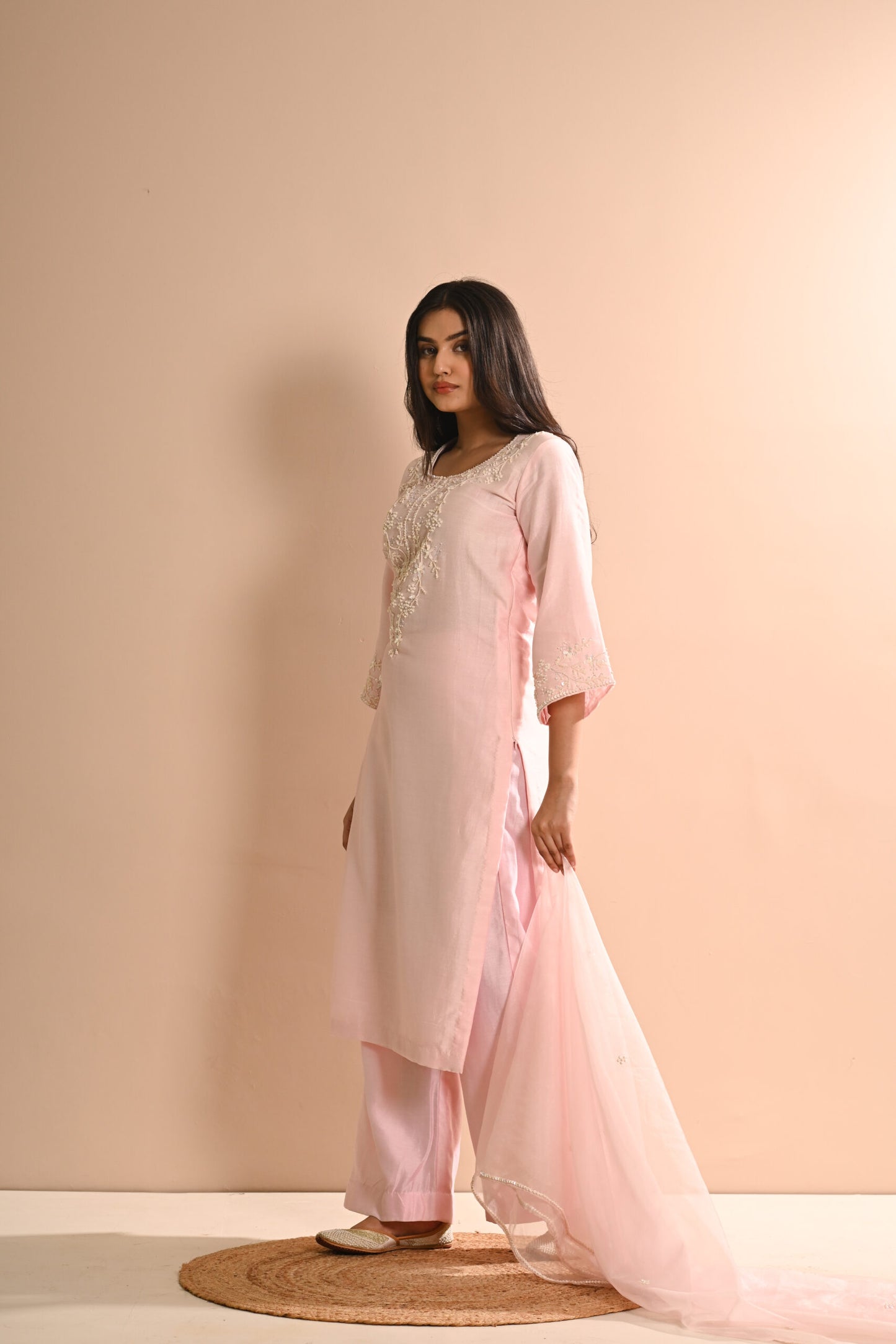 Khwab Baby Pink Kurta Set