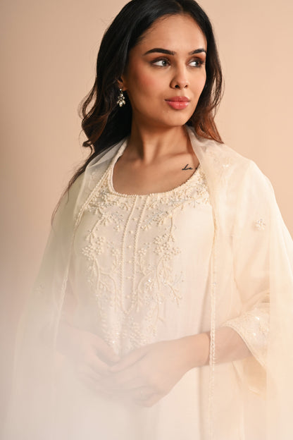 Khwab Ecru Kurta Set