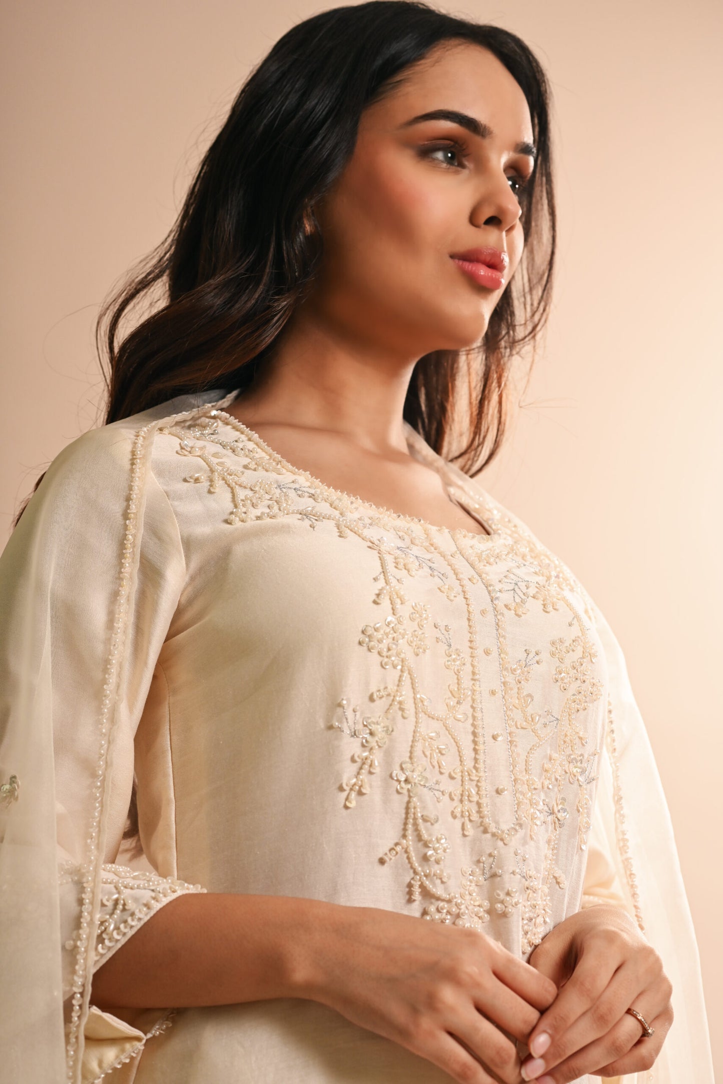 Khwab Ecru Kurta Set