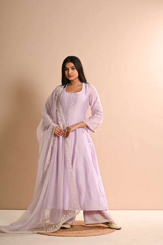 Khwab Lavender Anarakali Set